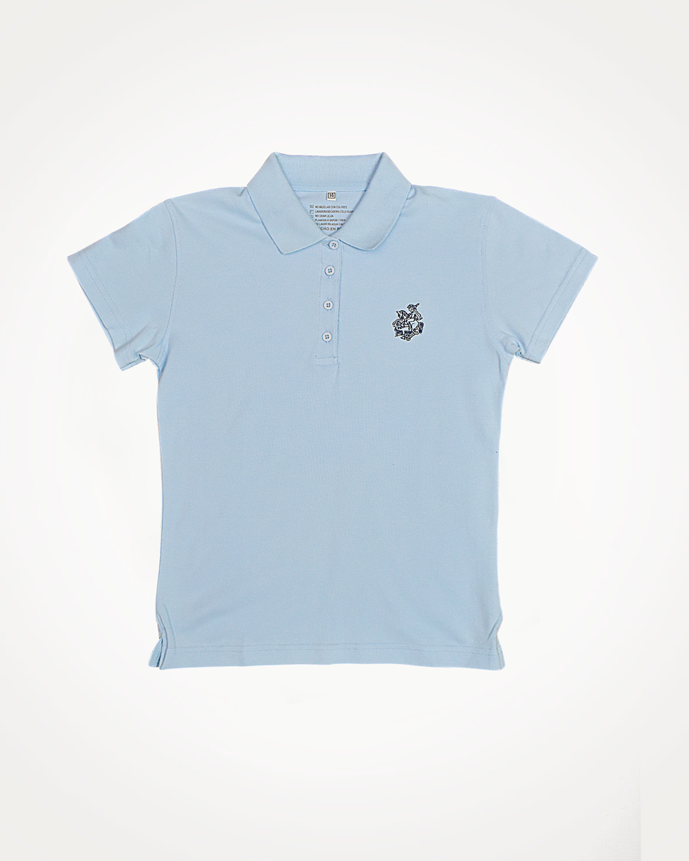 Polo Piqué Celeste Dama